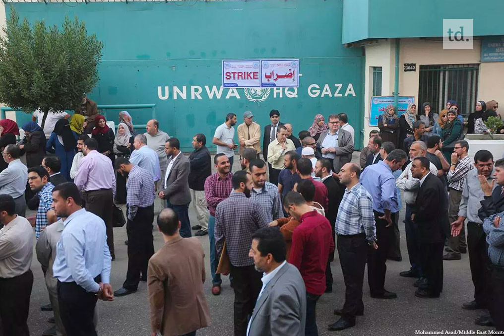 Gaza : protestation des personnels de l'Unrwa